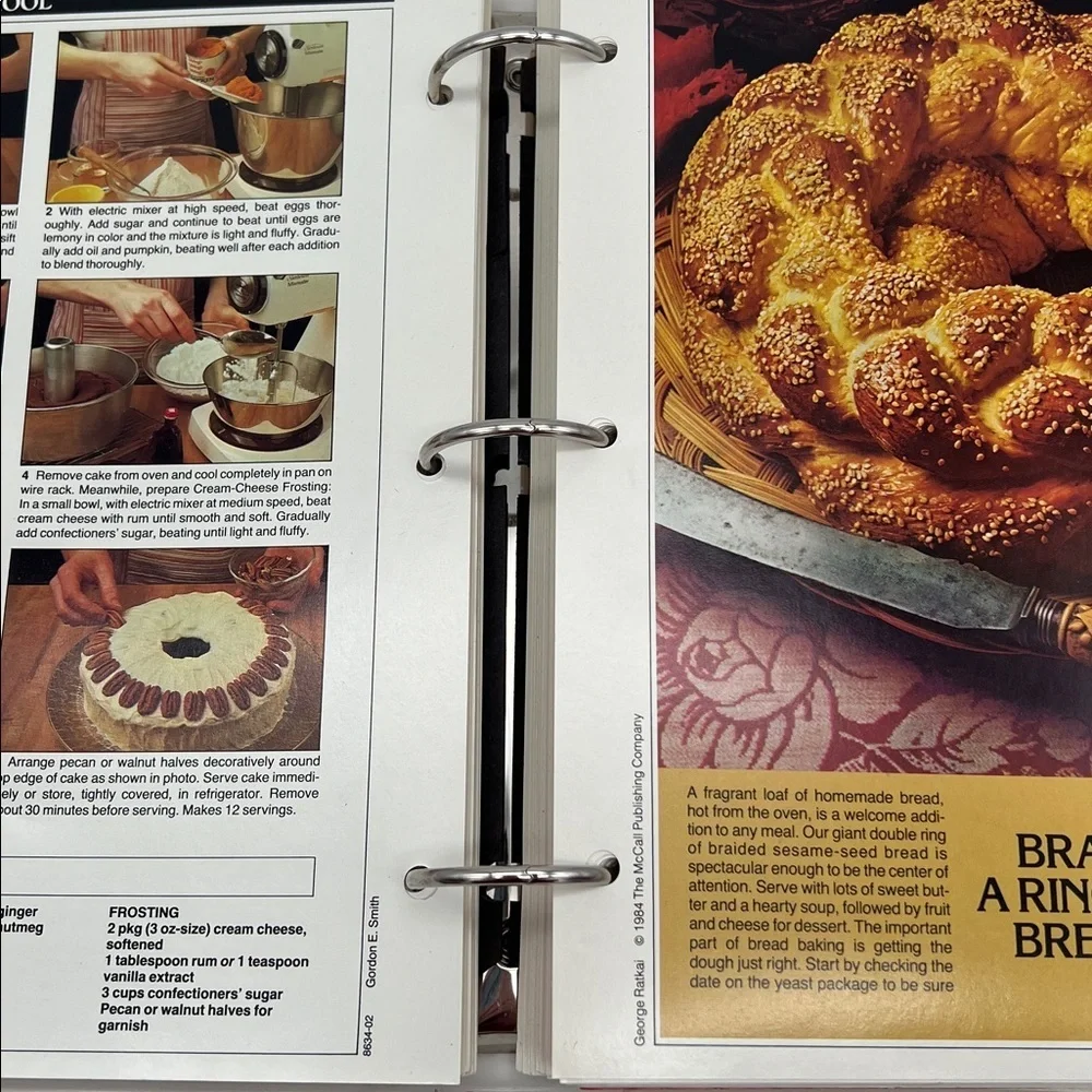 Vintage McCall's Cooking School Cookbook Color-Illustrated Recipes 3-Ring Binder